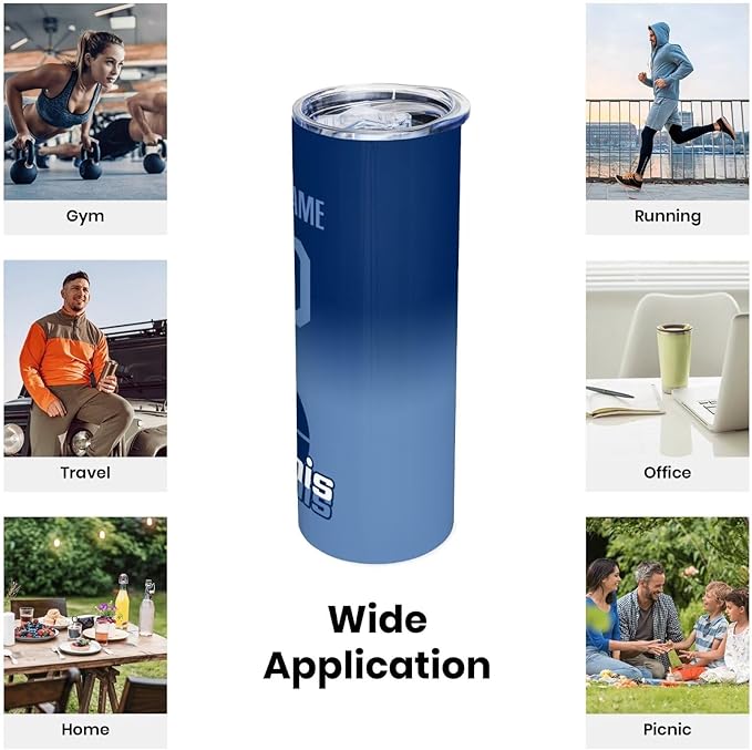 Custom Tumblers Stainless Steel Cup Personalized Basketball Insulation Travel Mug Add Your Name Number 20 oz Fans Gift for Men Women