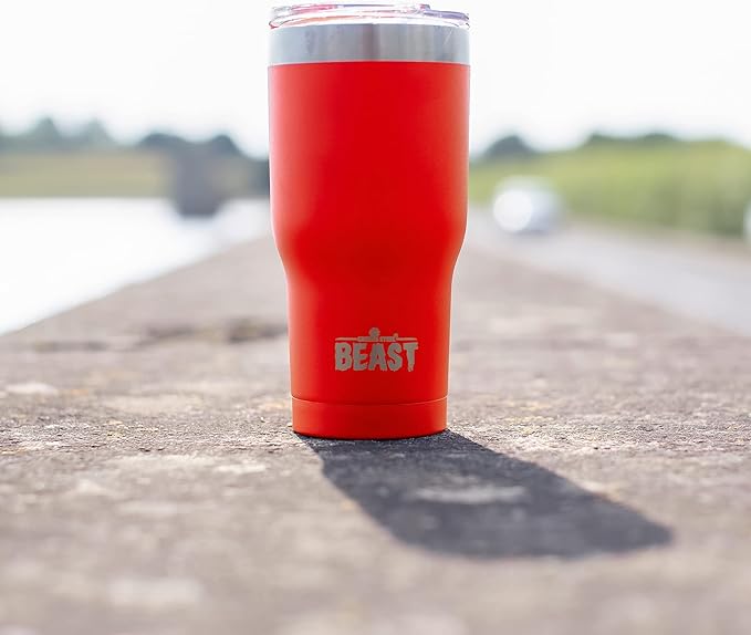 Beast 30 oz Tumbler Stainless Steel Vacuum Insulated Coffee Ice Cup Double Wall Travel Flask (Ladybug Red)