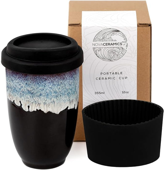 12oz Travel Coffee Mug - Unique Microwave & Dishwasher Safe Tumbler With Lid - Gifts For Women & Men