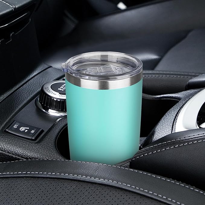 20oz Tumbler with Lid Stainless Steel Insulated Tumblers Travel Coffee Tumbler Bulk Double Wall Vacuum Insulated Water Cup Christmas Gifts for Women Men Her Him Home Office (Teal, 6pack)