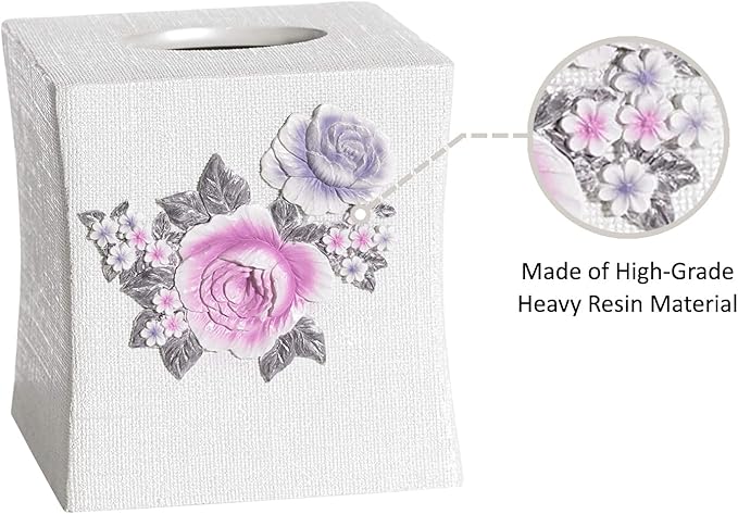 Popular Bath Tissue Box, Michelle Collection, 10x10, Lilac
