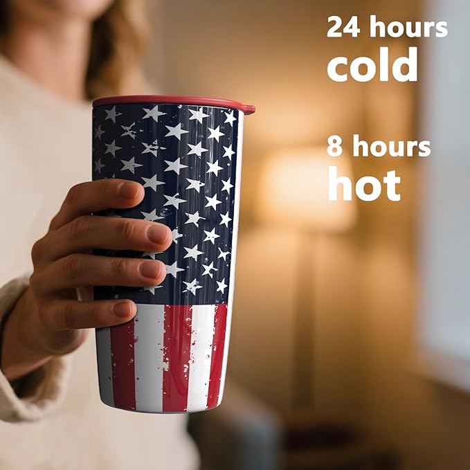 TILUCK 20 oz Tumbler with Leak-Proof Lid, Vacuum Insulated Stainless Steel Coffee Mug, Double-Walled Travel Tumbler for Hot and Cold Drinks