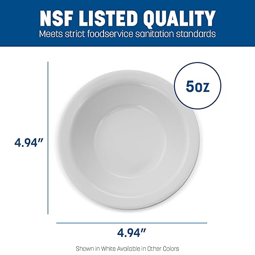 Carlisle FoodService Products Kingline Reusable Plastic Bowl Fruit Bowl for Home and Restaurant, Melamine, 5 Ounces, Tan, (Pack of 48)