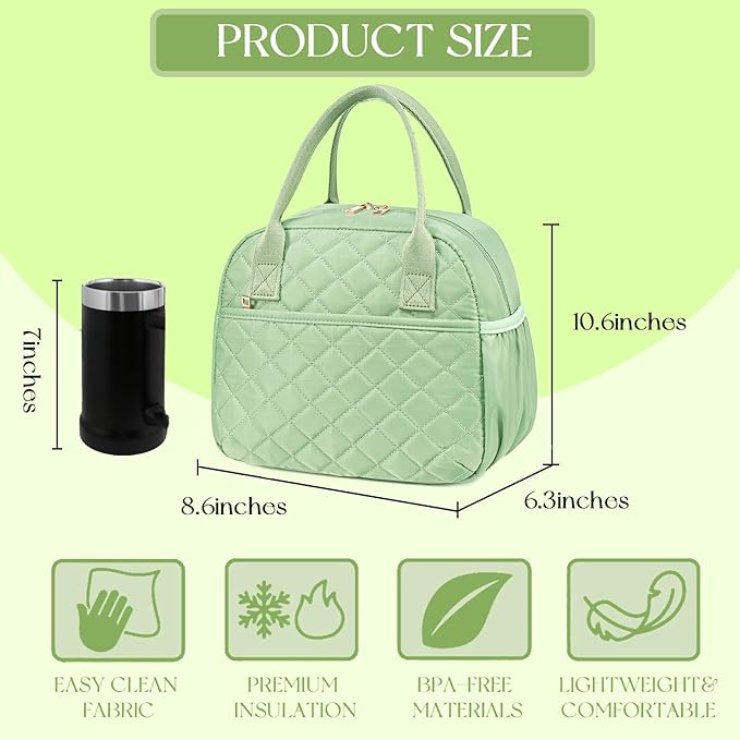 CAMTOP Lunch Box for Women Men Insulated Lunch Bag Lunch Tote Bag Leakproof Thermal Cooler Large Capacity for Travel Work School Picnic