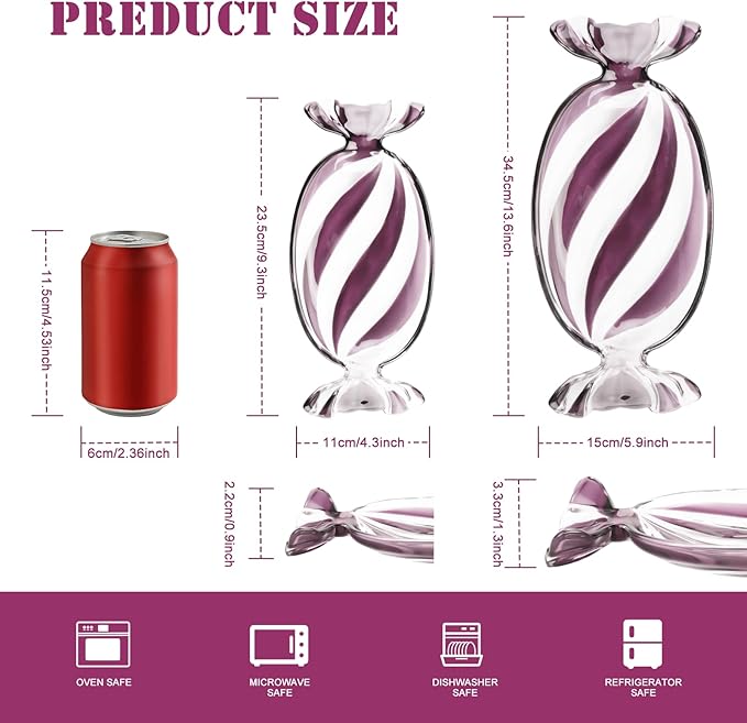 SHOWLOUE Christmas Platter Dish, Glass Candy Platter Serving Dessert Plates Christmas Dinnerware Tray Decorative Plates for Xmas Holiday Party Favor, Dark Purple, Large