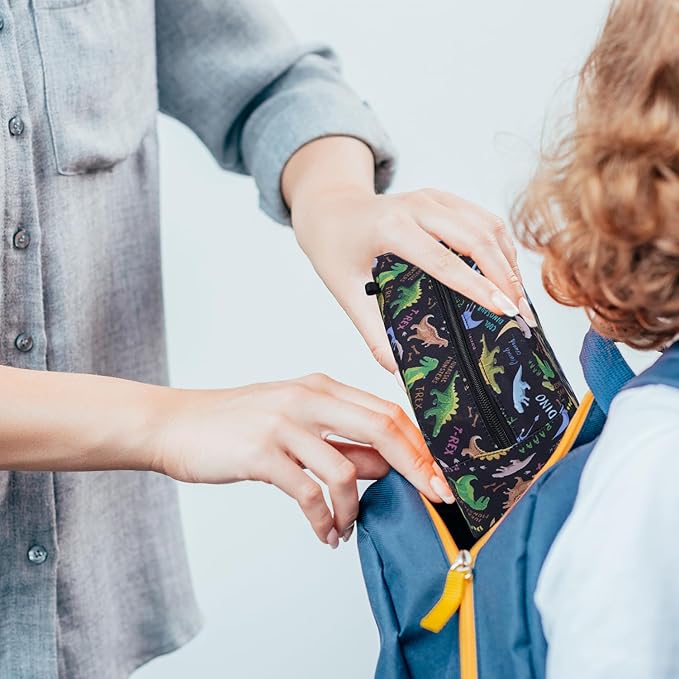 Cerbonny Small Cooler Bag Freezable Lunch Bag for Work School Travel,Small Insulated Bag For Kids/Adults,Freezer Lunch Bags,Mini Lunch Bag Fit For Yogurt,Suit for 3+(black dinosaur)