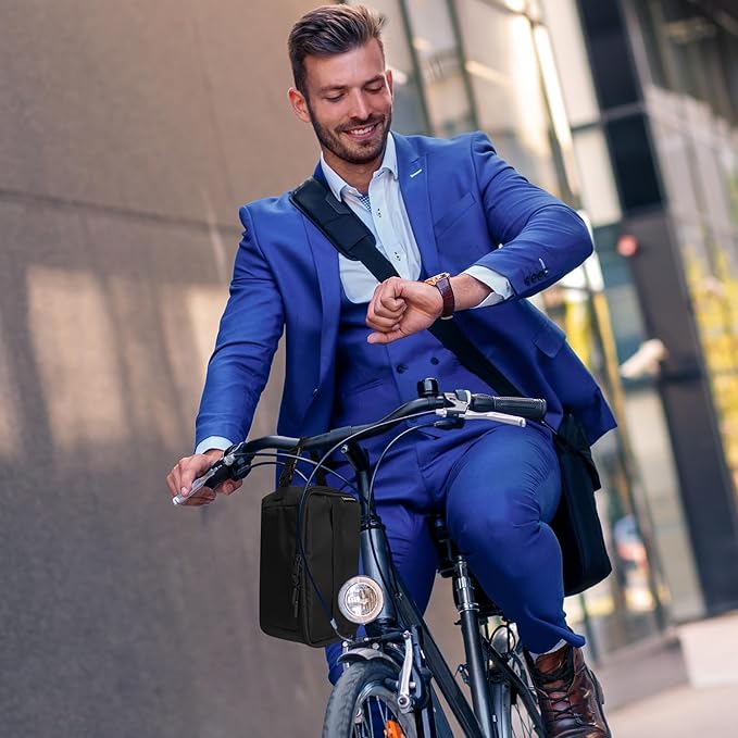 Cerbonny Small Lunch Bag,Small Cooler Bag,Freezable Snack Bag for Kids/Adult,Mini Cooler Bag with Buckle Handle,Freezable Lunch Bag for Work School Travel,Black