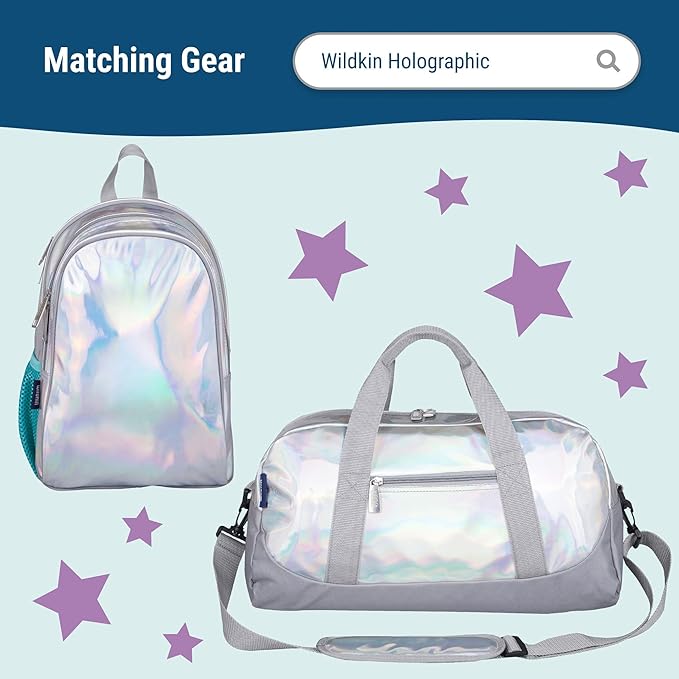 Wildkin Kids Insulated Lunch Box – Durable and Reusable for School & Travel - Holographic
