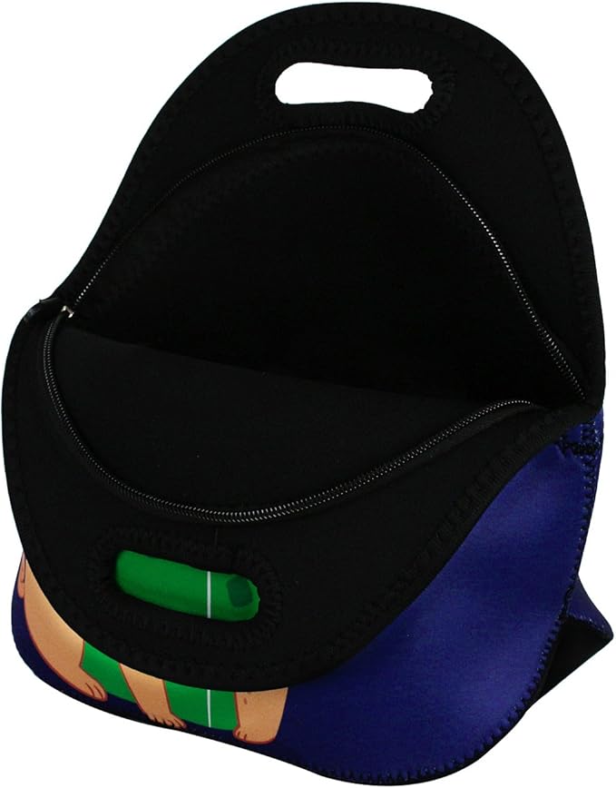 Violet Mist Womens Cute Reusable Neoprene Lunch Bag Insulated Lunch Box Dinosaur Thermal Blue lunch bags Waterproof lunchbags Animal Food Handbags Travel Work Gift for Women Men Adult Dinosaur Lover