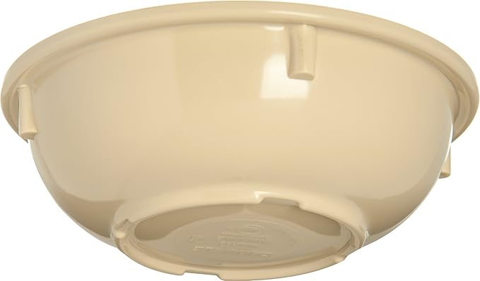 Carlisle FoodService Products Kingline Reusable Plastic Bowl Nappie Bowl for Home and Restaurant, Melamine, 10 Ounces, Tan, (Pack of 48)