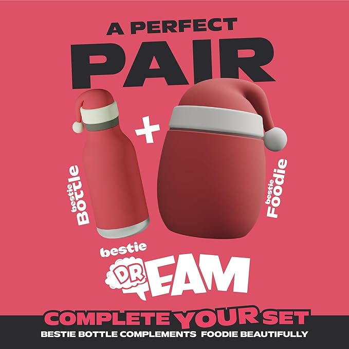 Bestie Foodie Kids Insulated Food Jar – Cute Character Lunch Container for Children, BPA-Free Stainless Steel, Leakproof & Vacuum Sealed, Keeps Food Hot or Cold, Easy to Clean, 16oz