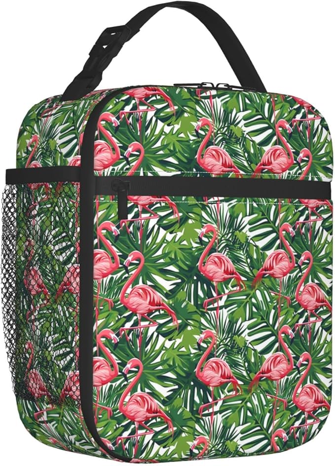 Tropical Flamingo Lunch Box for Women Men, Insulated Lunch Box, Reusable Lunch Bag for Office, Work, Picnic, Travel
