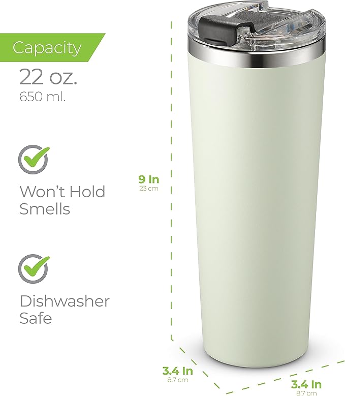 SIPX™ Triple-Insulated Tumblers - 22oz. Premium Modern Tumbler With Lid, insulated Cup Keeps Hot For 6 Hours, Stainless Steel Tumbler Made Of Sustainable Material, Coffee Travel Mug For Home & Office