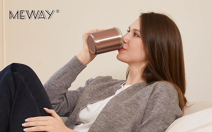 MEWAY 12oz Mix Color Mug With Handle 8 Pack Bulk,Stainless Steel Insulated Travel Tumblers With Sliding Lid,Double Wall Vacuum Camping Coffee Cup for Hot & Cold Drinks Tea (Mix,Set of 8)