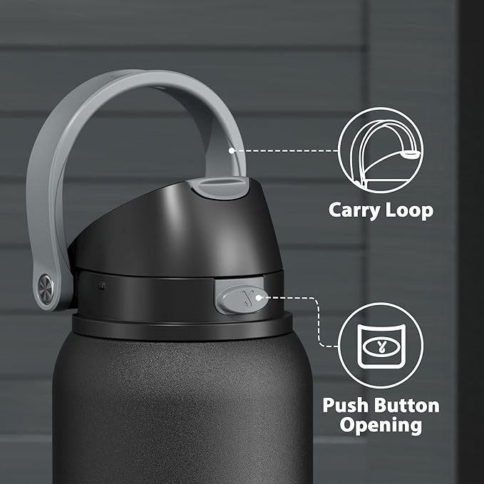 40 oz Insulated Water Bottle for Sports: Meoky Stainless Steel Water Bottle with 2-in-1 Straw and Spout Lid - Leak Proof, Cold for 24 Hours, Protective Silicone Base, BPA-Free for Gym, Night