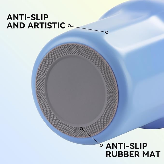 VEGOND 30 oz Insulated Stainless Steel Tumblers with lid and straw Bulk Pack Coffee Mug with Non-Slip Silicone Base, Sweat Proof Powder Coated Cup for Hot Cold Drinks, Blue and Green 8Pack