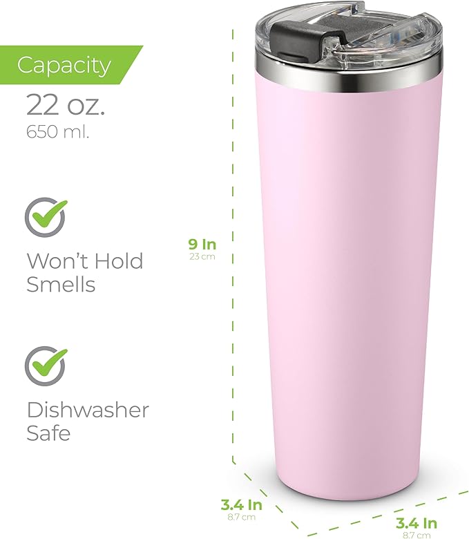 SIPX™ Triple-Insulated Tumblers - 22oz. Premium Modern Tumbler With Lid, insulated Cup Keeps Hot For 6 Hours, Stainless Steel Tumbler Made Of Sustainable Material, Coffee Travel Mug For Home & Office