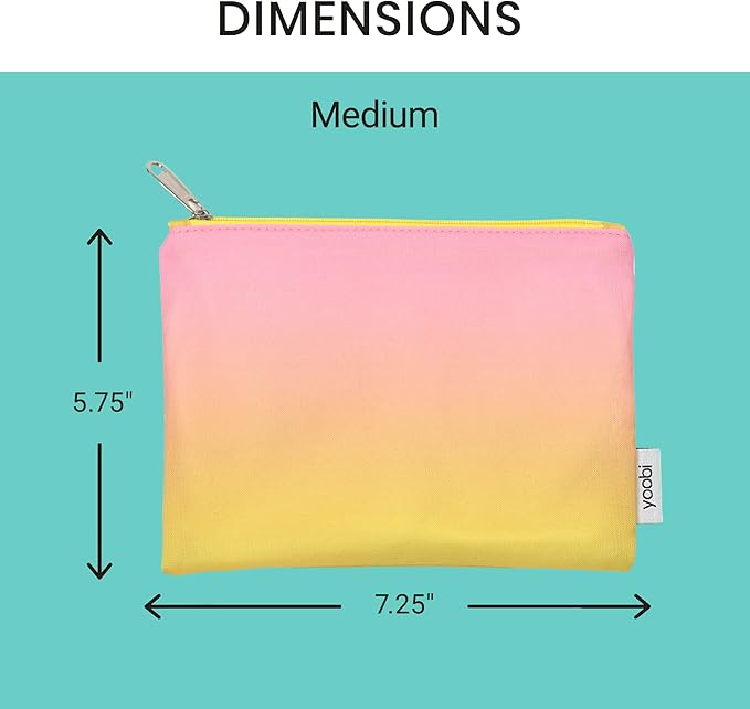 Yoobi Reusable Snack Bags – 3 Brightly Colored Food-Safe Lunch Bags in Various Sizes – Fun for Kids & Adults