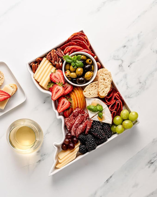 Washington DC Shaped Baking Dish Serving Platter or Decorative Tray Charming Porcelain Bakeware Oven Microwave and Dishwasher Safe