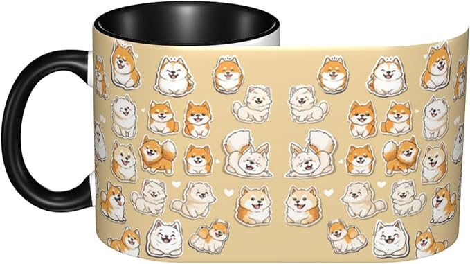 Yrebyou Dog Coffee Mug Funny Tea Cup Ceramic Mugs 11OZ with Handle Gifts for Women Men Home Office Decor