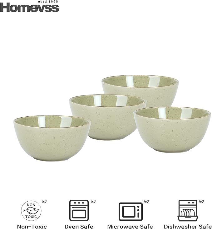 Eur-Nordic Shape Raising Rim 20pc Dinnerware Set, Shiny Glaze Beige with Speckle Effect