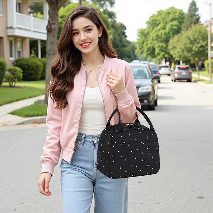 Bluboon Lunch Bag for Women Men Cute Lunch Tote Bags Reusable Insulated Lunch Box Large Capacity Reusable Insulated Cooler for Work Picnic or Travel