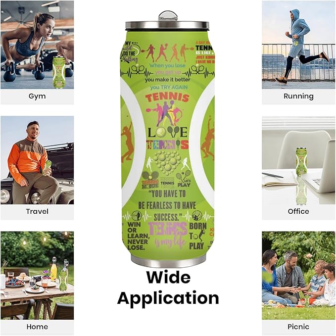 Tennis Tumbler Cup Travel Mug With Lid,Tennis Lover Birthday Gifts Stainless Steel Vacuum Coffee Mug Cup Tennis Gifts For Women Men 17 Oz