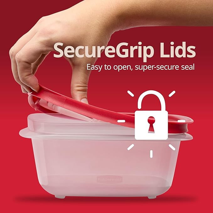 Rubbermaid EasyStore Rectangle, Square, and Round Containers, 34-Piece Set, Food Storage Containers, Food Storage Containers with Lids