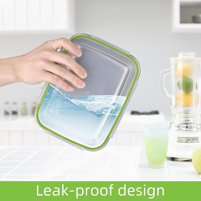 UPTRUST Stainless Steel Food Storage Containers | Leak Proof & Airtight Lids | Set of 9 Containers, Dishwasher & Freezer Safe