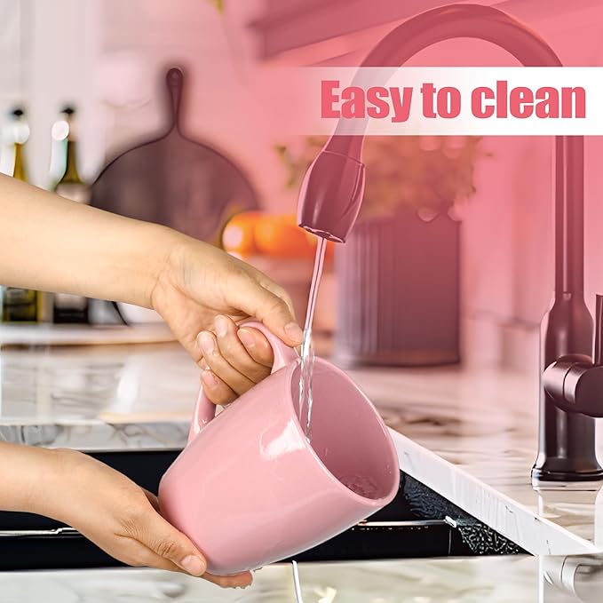 27OZ Extra Large Ceramic Coffee Mug, Jumbo Coffee Mugs, Big Tea Cups with a Large Handle for Office and Home set of 2 (Pink)