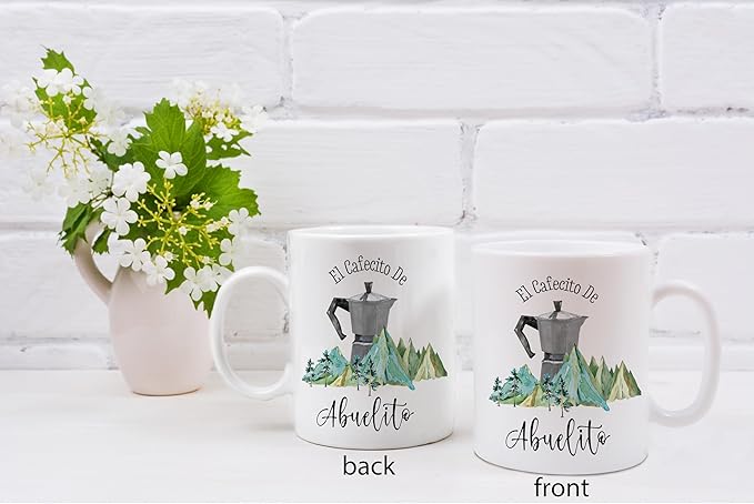 QASHWEY Abuelito Grandpa Coffee Mug, Abuelito Gift, Grandpa Gifts, AbuelitoGrandpa Mug Coffee Tea Cup Gifts for AbuelitoSpanish GrandpaPapa, El Cafecito DeAbuelito CoffeeCups Ceramic 11oz