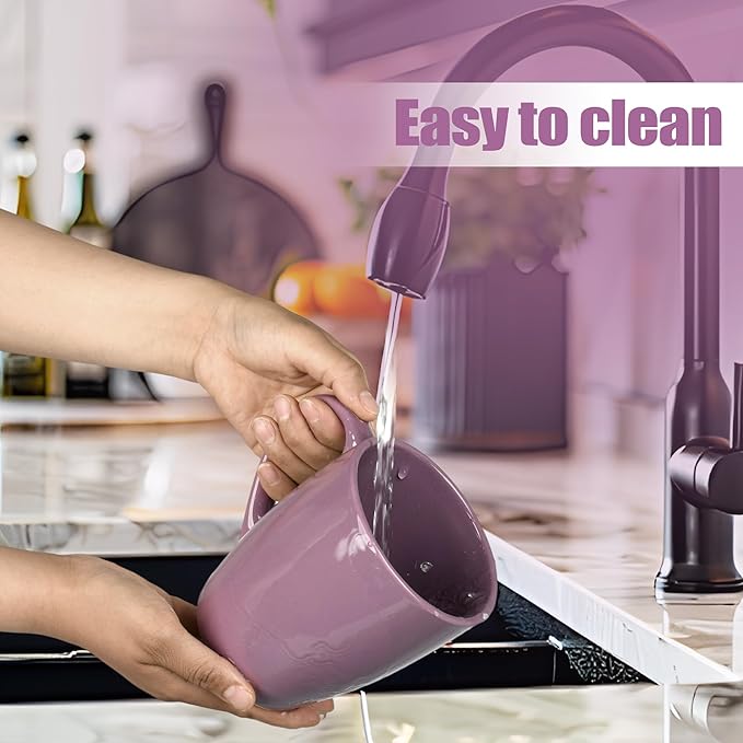 27OZ Extra Large Ceramic Coffee Mug, Jumbo Coffee Mugs, Big Tea Cups with a Large Handle for Office and Home set of 2 (Purple)