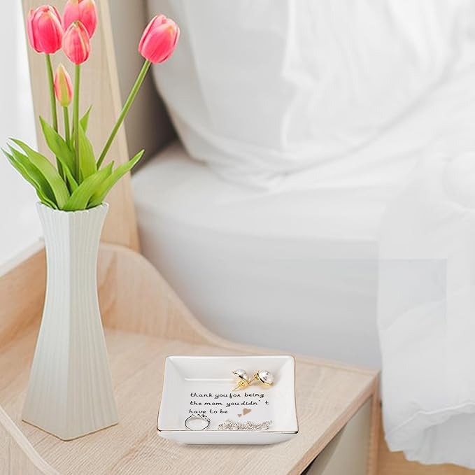 Bestie Gift for Friends Women Ceramic Ring Dish —Whenever you feel overwhelmed，I am you strong support —Trinket Dish Female Birthday Gifts