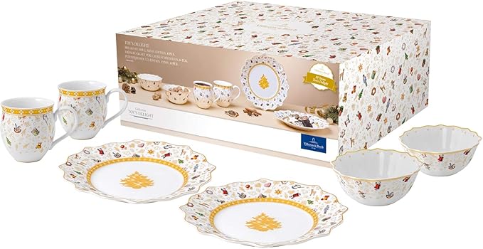 Villeroy & Boch Delight Breakfast 2 Anniversary Edition Set 6 Pieces, 6tlg, White