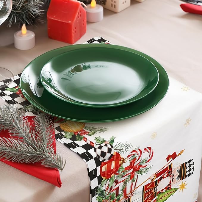 Christmas Nutcracker Napkins, 18×18 Inch Dinner Cloth Napkins Set of 6, Washable Cotton Soft Absorbent Square Table Top Decoration for Dining Kitchen Party Wedding