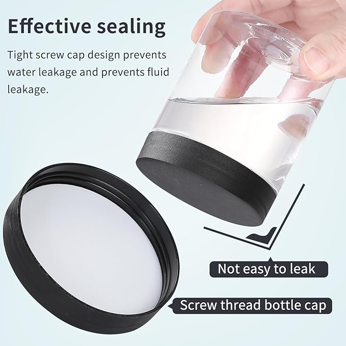 36PCS 8OZ Plastic Jars with Screw On Lids,Labels Refillable Empty Round Slime Containers for Storing Dry Food, Honey Jam, Cream, Butter, Lotion (Black)