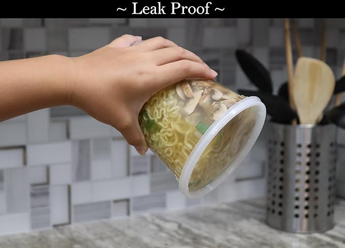 Zekii EXTRA THICK Deli Containers with Lids, Soup Containers w/Lids Airtight, 24Sets 32oz, Disposable, BPA Free, Takeout soup Cups, Meal Prep, Food Storage w/Measurements