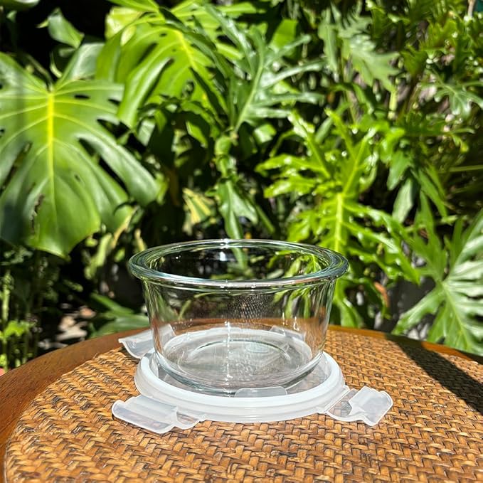 8 Pack Glass Food Storage Containers with lids, Round Glass Soup Container with Airtight Lids, Reusable Leakproof, Round Food Bowls for Soup, leftovers, Dishwasher Microwave Freezer Safe