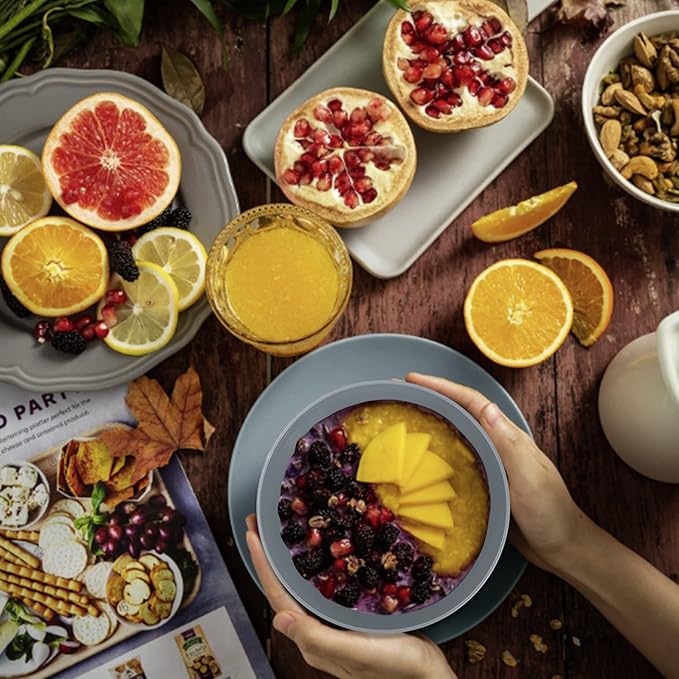 Wrova Wheat Straw Bowl Sets,6 PCS Unbreakable Cereal Bowl 36 OZ,Microwave and Dishwasher Safe Bowls,Dorm Bowl Sets BPA Free for Serving Cereal,Oatmeal and Salad (Grey)