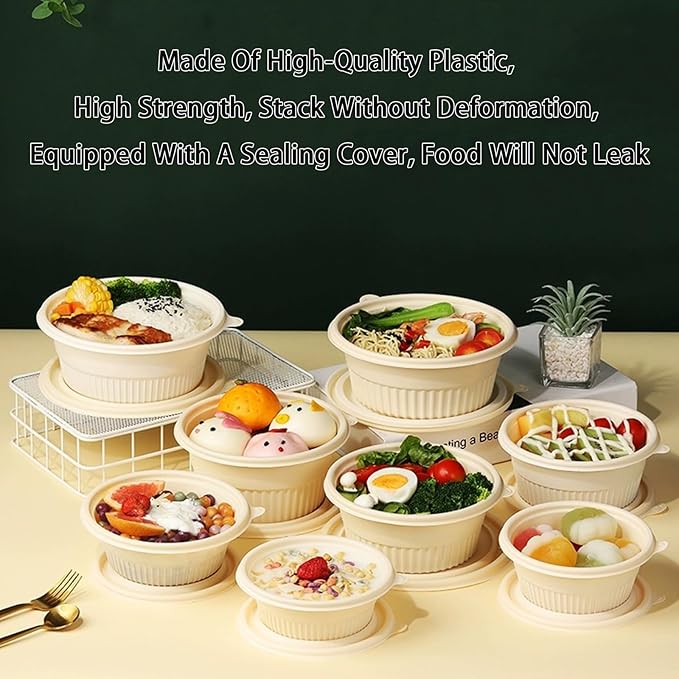 30 Packs 16oz Meal Prep Containers Disposable,take out food storage Take Out Containers, Stackable, Microwaving, And Freezing