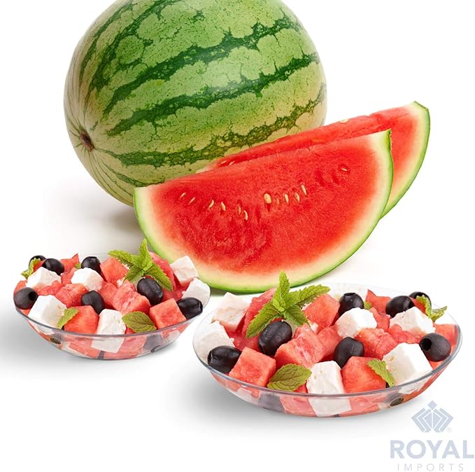 Royal Imports 8" Clear Plastic Saucer Plant Drip Tray, Low Pie Plate, Floral Flower Dish, Wedding, Party, Home and Holiday Decor, 6 Pack