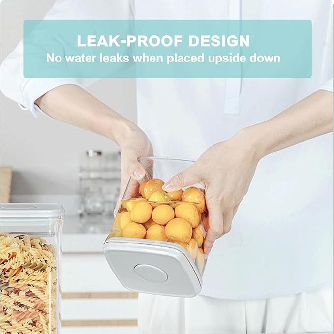 Pop Containers with Lids - Stackable Airtight Food Storage, Kitchen Pantry Storage Containers for Snacks Candy Salt Herbs Spices BPA-Free (12PCS (1.2 + 2.0 + 2.7 + 3.3 Qt) * 3)