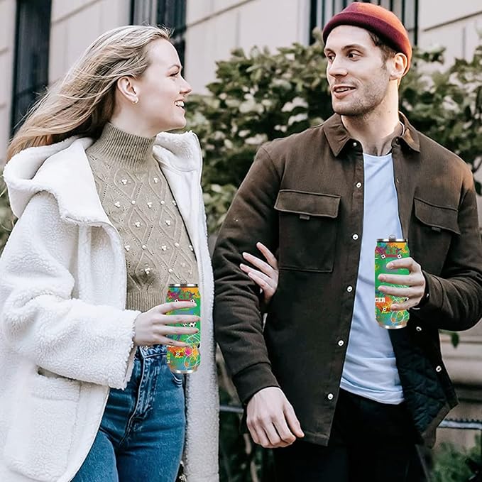 Soccer Tumbler Cup Travel Mug With Lid, Stainless Steel Vacuum Coffee Mug Cup - Soccer Gifts For Women Men 17 Oz