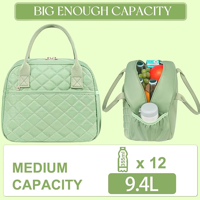 CAMTOP Lunch Box for Women Men Insulated Lunch Bag Lunch Tote Bag Leakproof Thermal Cooler Large Capacity for Travel Work School Picnic