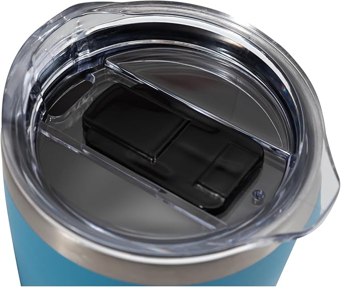 COOL GEAR Cork Bottom Coffee Mug Tumbler - American Designed - Stainless Steel - Dishwasher Safe - Copper Lined - BPA-Free Lid - 2 Pack - 16oz - Ebony