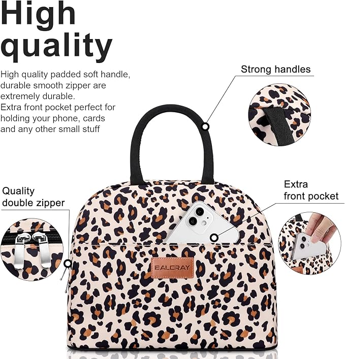 BALORAY Lunch Bag for Women Men Insulated Lunch Box for Adult Reusable Lunch Tote Bag for Work, Picnic or Travel