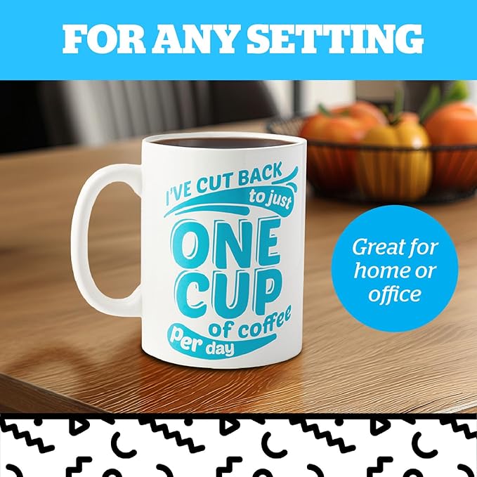 BigMouth Inc. Coffee Mug - “I've Cut Back to Just One Cup of Coffee per Day”, Giant-Sized Novelty Coffee Mug, 64 oz