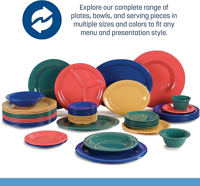 Carlisle FoodService Products Kingline Reusable Plastic Bowl Nappie Bowl for Home and Restaurant, Melamine, 12.5 Ounces, Tan, (Pack of 48)