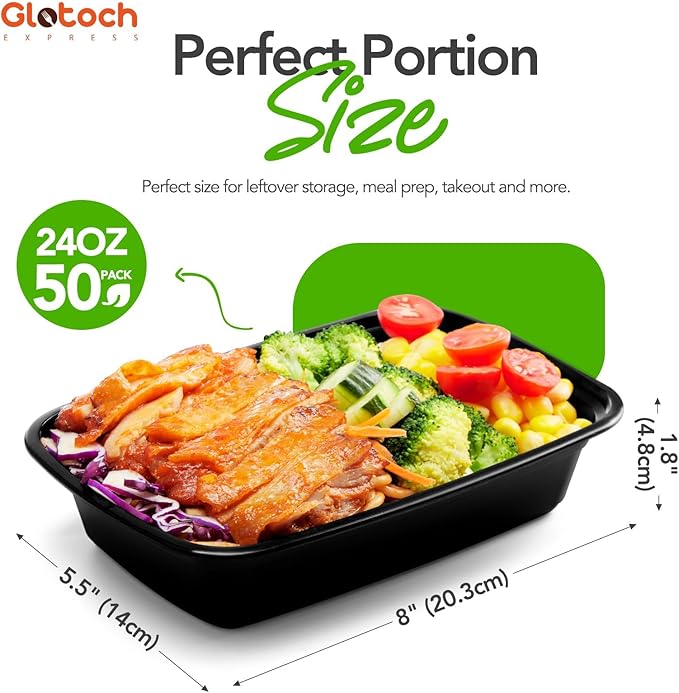 24oz [1 Pallet-8350 Pack] Meal Prep Containers Reusable with Lids, Food Storage Containers Microwave,Freezer,Dishwasher Safe, Leakproof & BPA Free Durable Plastic Bento Box To Go Take Out