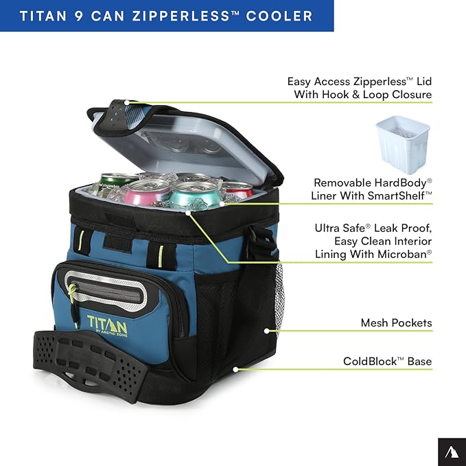 Titan by Arctic Zone Deep Freeze Cooler - Zipperless Hardbody Cooler - Deep Freeze Insulation, HardBody Liner, and SmartShelf